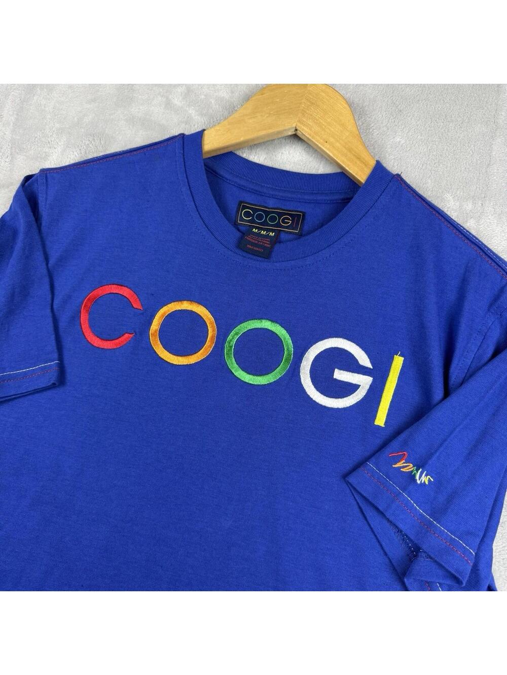 COOGI Blue Tee with Rainbow Logo